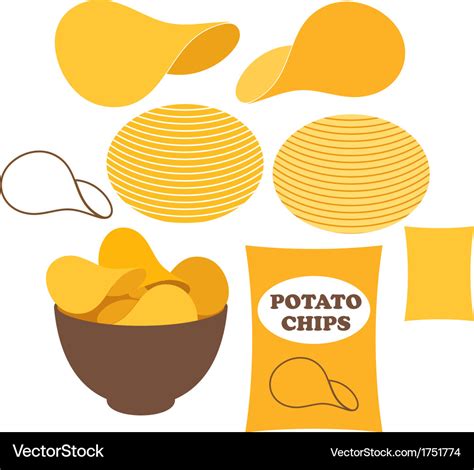 Potato Chips Royalty Free Vector Image - VectorStock