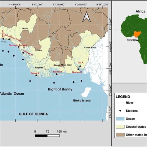 Map of study area: coastal area of Nigeria. | Download Scientific Diagram