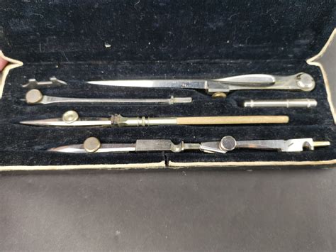 Antique Draftsman Drawing Tools Set Drafting Draughtsman in Original B