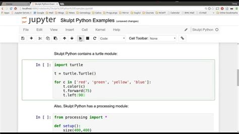 Skulpt Python as a Jupyter Notebook - YouTube