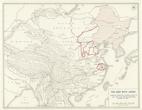 Second Sino-Japanese War 1937. Japanese Manchuria. China 1959 old vintage map