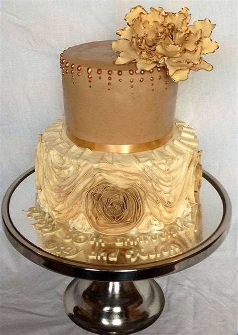 Golden Wedding Anniversary Cake — Anniversary #2543537 - Weddbook