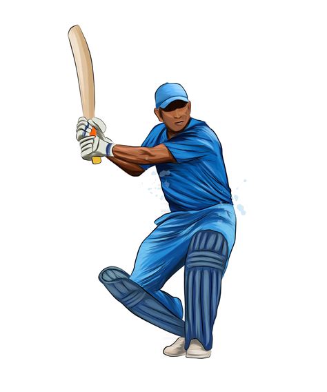 Cricket Batsman Clipart Png Bed