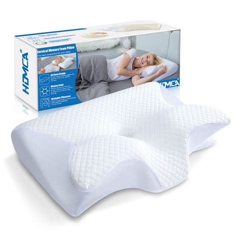 HOMCA Memory Foam Cervical Pillow - 2-in-1 Ergonomic Contour Orthopedic ...