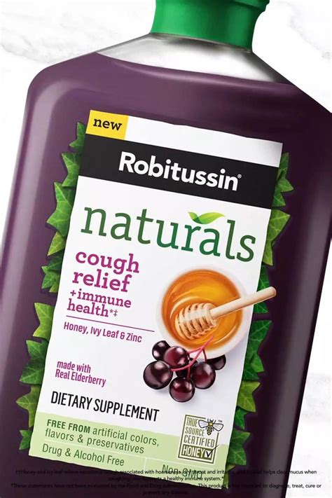 Prepare for the season! New Robitussin Naturals is made with real honey, ivy leaf and elderberry ...