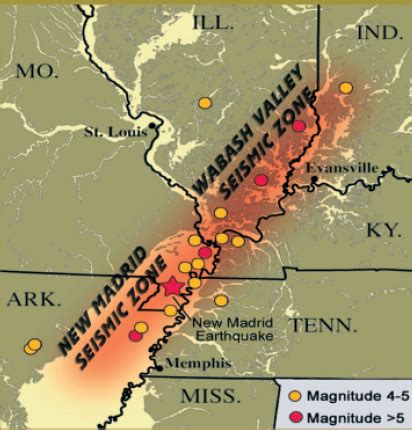 New Madrid Earthquake Zone Map