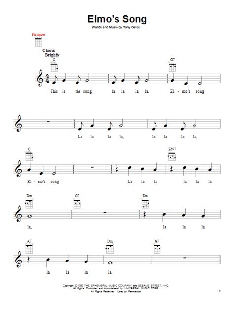 Elmo's Song | Sheet Music Direct