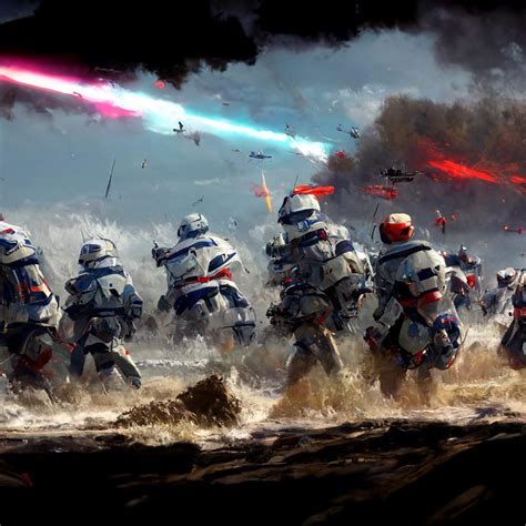 Galactic republic clone troopers storming the beaches of Normandy : r ...