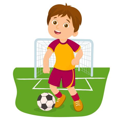 Boy Play Football Vector Art, Icons, and Graphics for Free Download