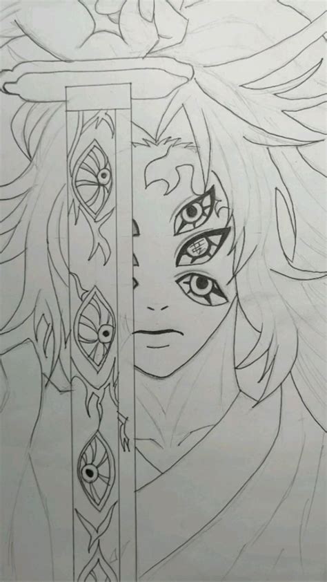 😯😯Upper moon 1(Kokushibo), Demon slayer(Kimetsu No Yaiba) // Anime drawing and sketch | Tattoo ...