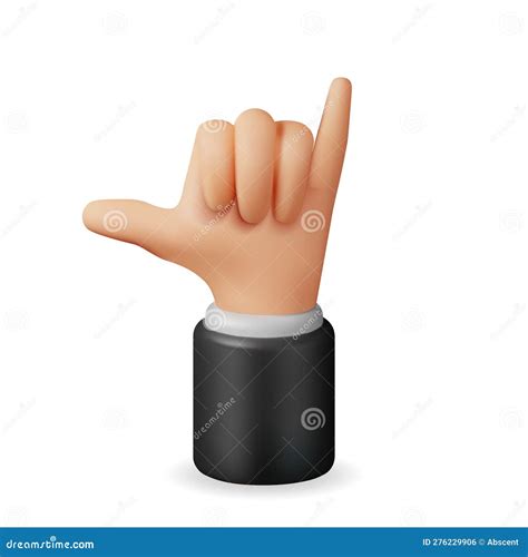 3D Call Me Hand Emoji Pose stock vector. Illustration of render - 276229906