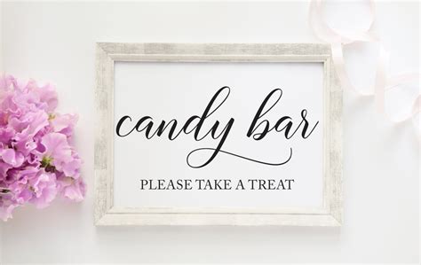 Candy Bar Sign Candy Bar Signs Candy Bar Wedding Wedding - Etsy