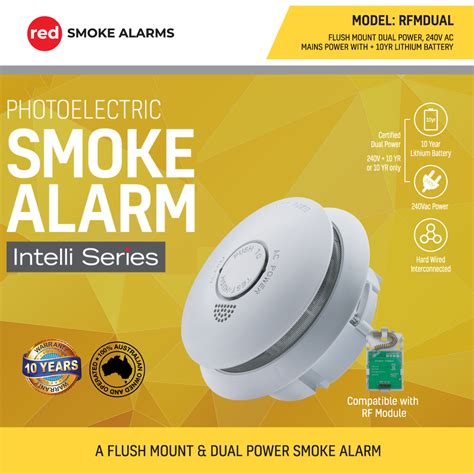 Dual Power Flush Mount smoke alarm - Smoke Alarm Superstore