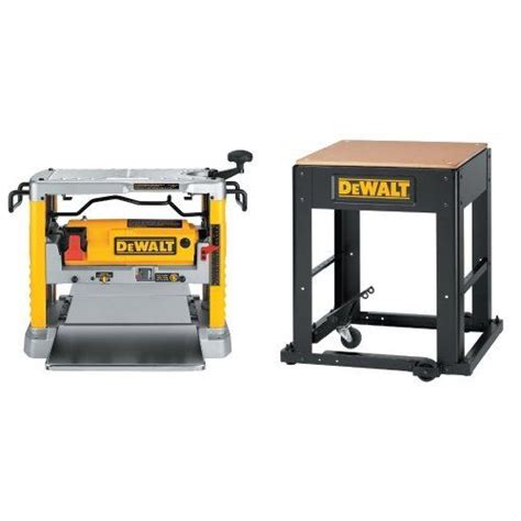 DEWALT DW734 15 Amp 12-1/2-Inch Benchtop Planer with Planer Stand with Integrated Mobile Base ...