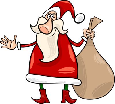 Santa With Gift Cartoon Vector Papa Noel Card Vector, Vector, Papa Noel, Card PNG and Vector ...