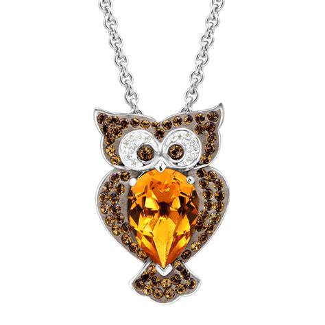 swarovski owl necklace