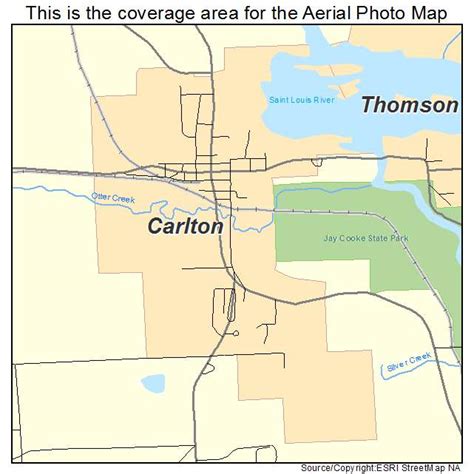 Aerial Photography Map of Carlton, MN Minnesota