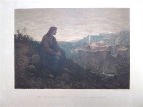 Lithograph of the work of William Hole (1846-1917) "Jesus weeping over Jerusalem" - Catawiki