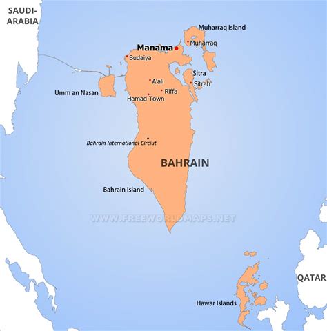 Bahrain Physical Map