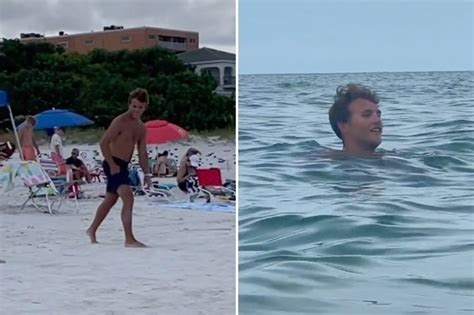 Man left naked on public beach in dissolvable shorts prank