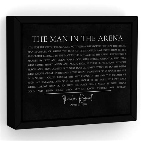 The Man In The Arena Canvas Wall Art – Pretty Perfect Studio