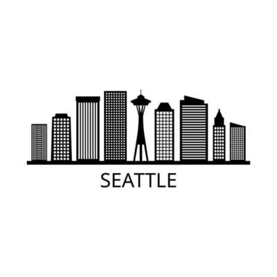 Seattle Skyline Vector Art, Icons, and Graphics for Free Download