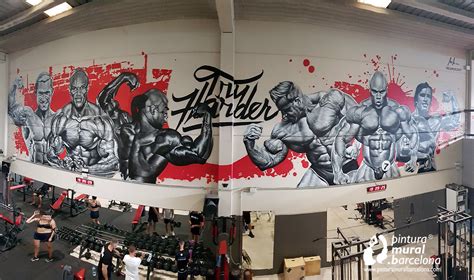 MURAL GRAFFITI GYM BODYBUILDING - PINTURA MURAL BARCELONA® [ Mateo Lara ]