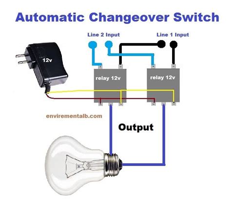 Automatic Change Over Switch Circuit Diagram