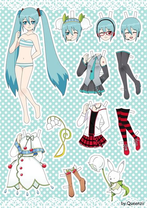 muñecas anime de hatsume miku | Pegatinas bonitas, Animales para imprimir, Muñecas de anime