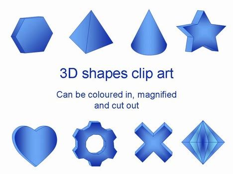 3D Shapes Clip Art