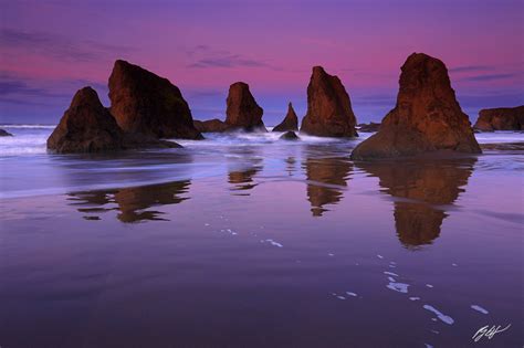 B168 Sunrise Sea Stacks, Face Rock Beach, Bandon, Oregon | Randall J Hodges Photography