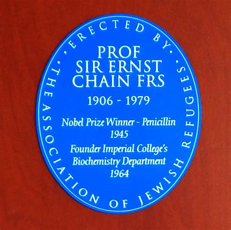 Sir Ernst Chain - SW7 | Plaques of London