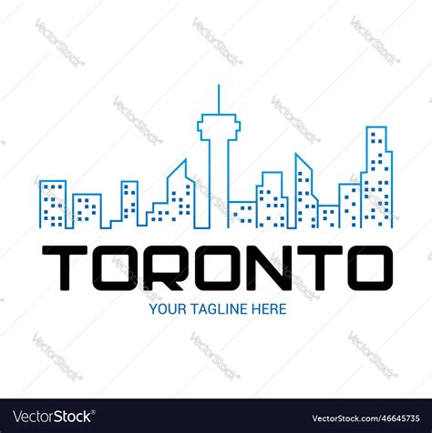 Toronto city creative abstract business logo Vector Image