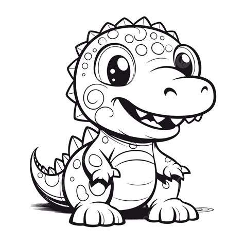 Cute Baby Dinosaur Coloring Pages Outline Sketch Drawing Vector Baby – NBKomputer