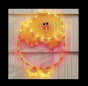 Amazon.com : EASTER LIGHTED DECORATION *LIGHTED CHICK WINDOW DECORATION* : Seasonal Celebration ...