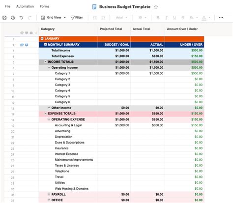 Free Budget Templates in Excel | Smartsheet