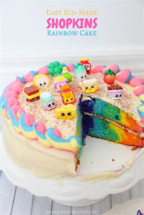 Rainbow Shopkins Cake Recipe - In the Kids' Kitchen