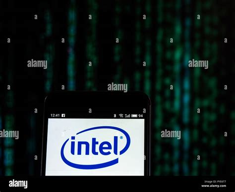 Intel Semiconductor manufacturing company logo seen displayed on smart ...