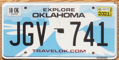 2021 Oklahoma vg+ - Automobile License Plate Store: Collectible License ...