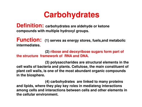 PPT - Carbohydrates PowerPoint Presentation, free download - ID:3694373