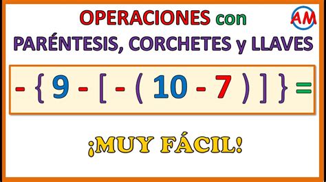 Operaciones combinadas con PARÉNTESIS, CORCHETES y LLAVES | Ejercicio 1 - YouTube