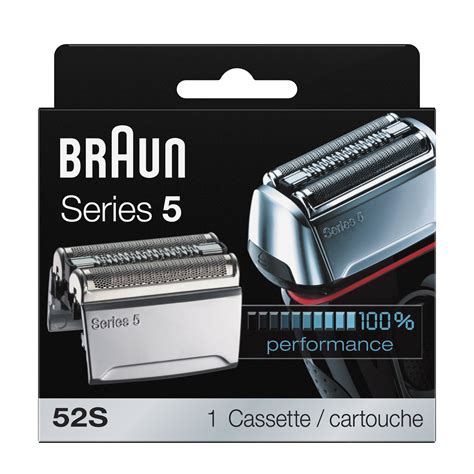 Free Shipping! Braun Series 5 52S Electric Shaver Head Replacement Cassette - Silver - Walmart.com