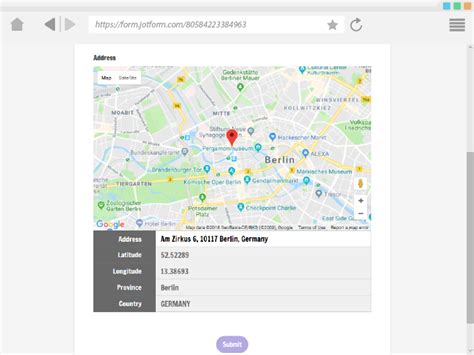 Address Map Locator - Form Widgets | JotForm