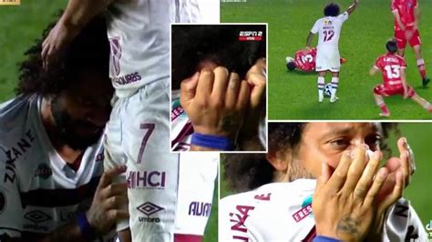 Marcelo accidentally breaks Luciano Sanchez's leg in horrible incident, leaves the field in tears