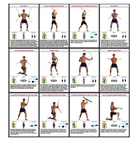 FREE 7+ Sample Exercise Chart Templates in PDF | MS Word