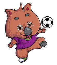 Cartoon cute quokka character soccer referee Vector Image