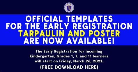 Official templates for the Early Registration tarpaulin and poster are now available!