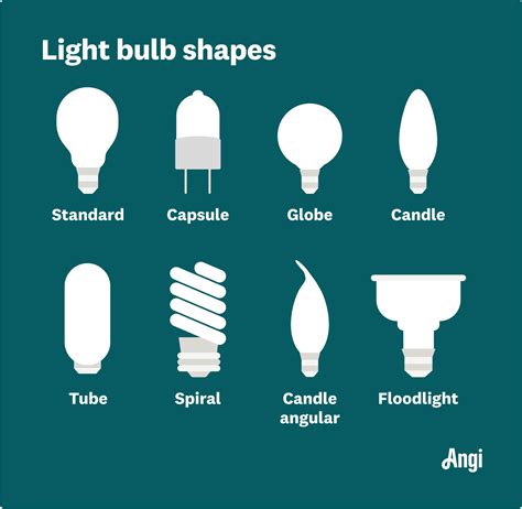 Types of Light Bulbs: By Base, Shape, and Color