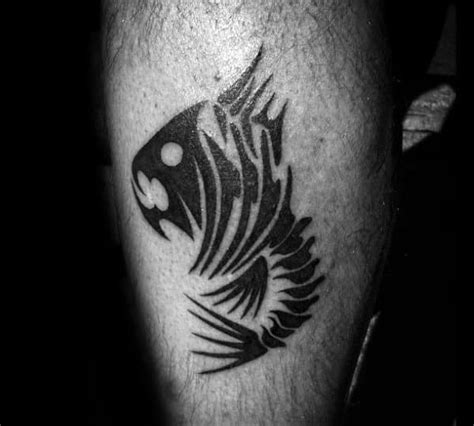 50 Fish Skeleton Tattoo Designs For Men - X-Ray Ink Ideas