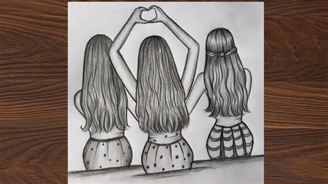 3 Best Friends Drawings Girls